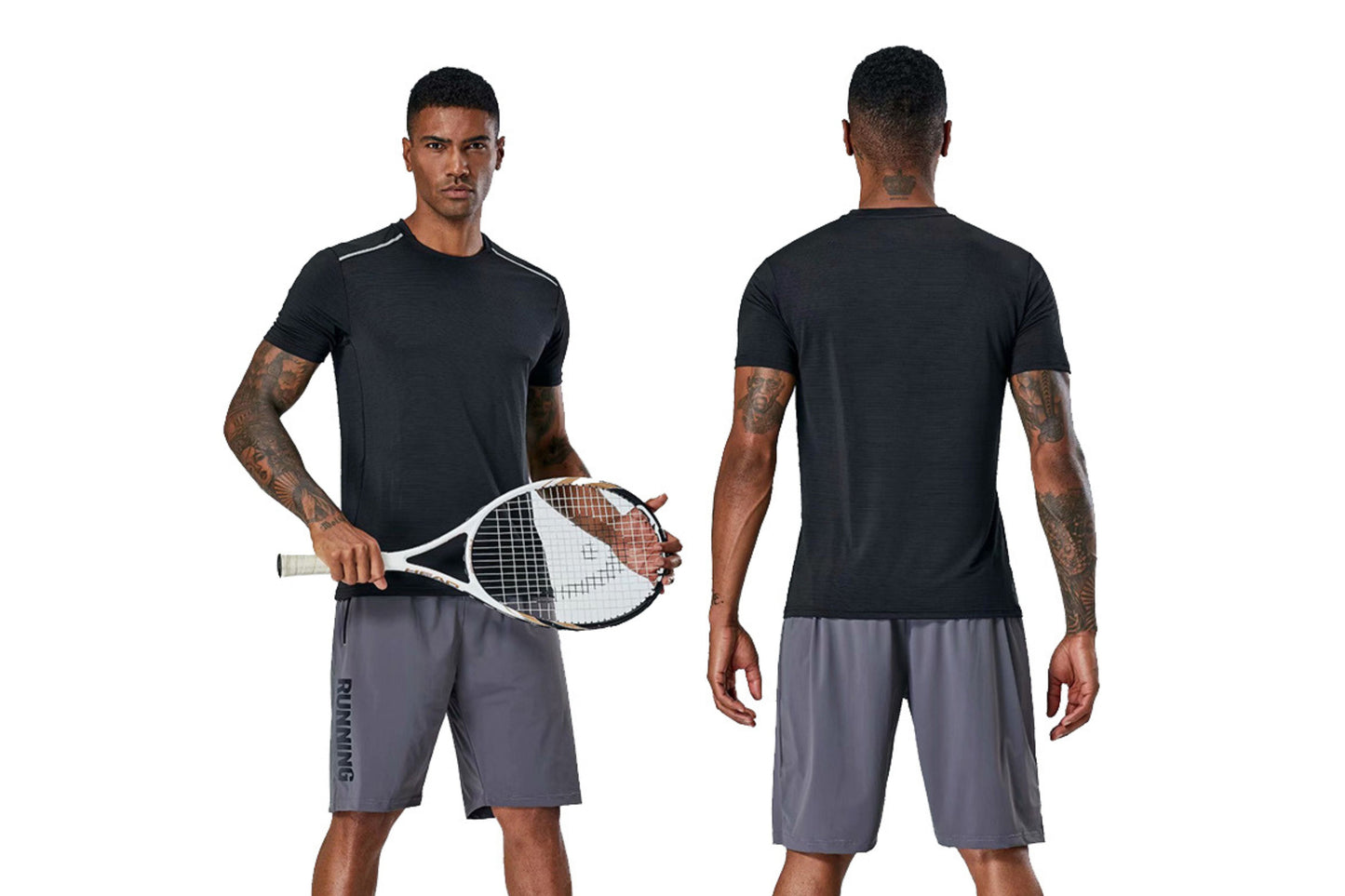 Zwart tennis shirt