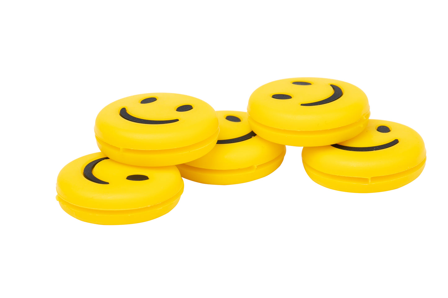 Gele Smiley Dempers - 5 Stuks